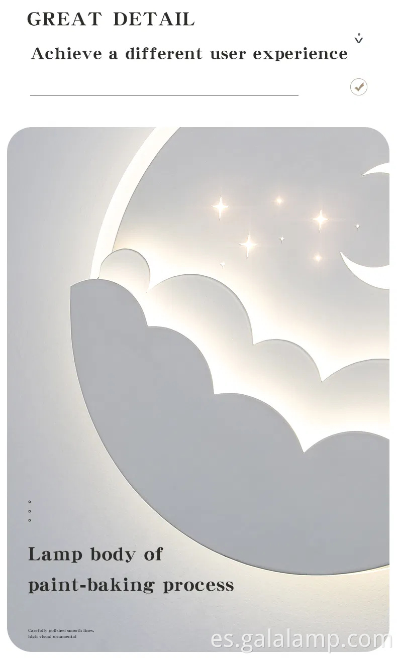 Lámpara creativa de techo de luna de dibujos animados para niños 'habitaciones